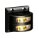 Lopolight 301-107ST-B - Navigation Light 3NM 135° Double Yellow Towing, Black Anodized