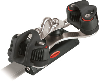 Ronstan RC12221 Series 22 Traveller Car, 4 Control Sheaves with Cleat