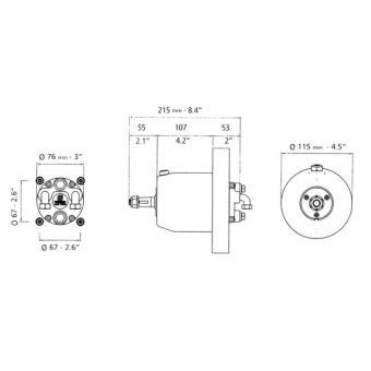 Ultraflex Front Mount Helm Pump UP25F
