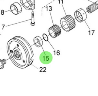 Nanni Diesel 970302902 - Crankshaft Collar for 3.100HE and 4.150HE Engines
