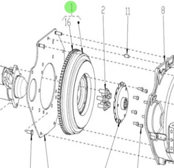 Nanni Diesel 970313313 - Flywheel Assembly for N3.21 Engines