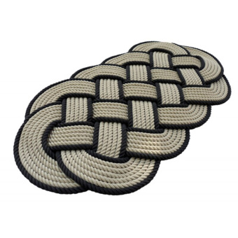 Cavalieri Rope Carpet 600x330 mm Black Natural