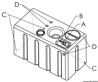 Osculati 52.194.81 - Horizontal Rigid Modular Tank Drinkable Water 247l