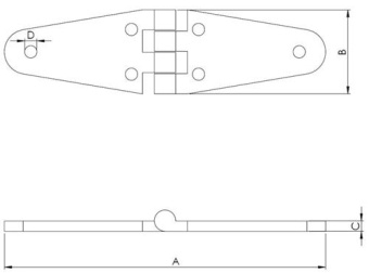 Hollex Hinge 146x38mm