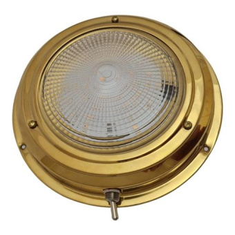 Hollex Surface-Mounted Ceiling Light Brass 12V 127mm Warm White LED