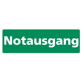 Marine Emergency Exit Identification Sticker "Notausgang", German, Soft PVC, 300×100 mm