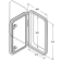 Allpa Plastic Hatch, 513x458mm, 2x Handle, 180°, White