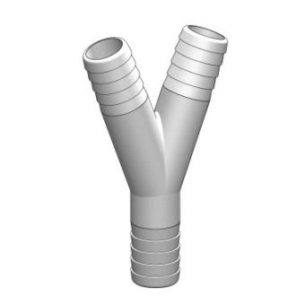 Trudesign 90790 Barbed Y Fitting MM - 19-19-19 mm - White