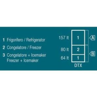 Vitrifrigo 0402-0072 DW 360 DTX OCX2 Refrigerator - Refrigerator / Freezer / Refrigerator - Internal Unit - 12/24 V