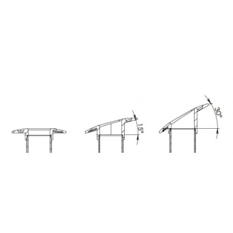 Flush Mount Tilt Rod Holder 90°