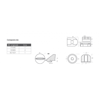 Tecnoseal Aluminium Anodes Kit For Outboard Engine