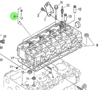 Nanni Diesel 970307302 - Complete Cylinder Head for 4.200HE, 4.220HE and N4.50 Engines