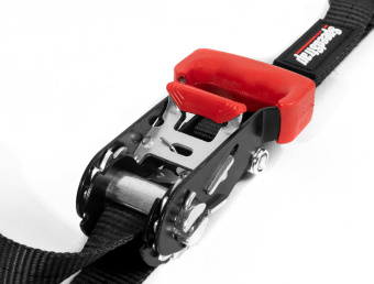 Speedstrap 25 mm Ratchet Tie-Down, S-Hooks and Loop, 450 cm, Black, 2 Pieces