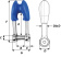 Wichard 1394 - Thimble Shackle Allen Head Pin 8 mm