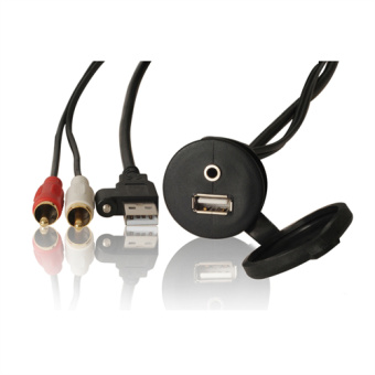 Fusion MS-CBUSB3.5 - USB+3.5mm AUX Flushmount