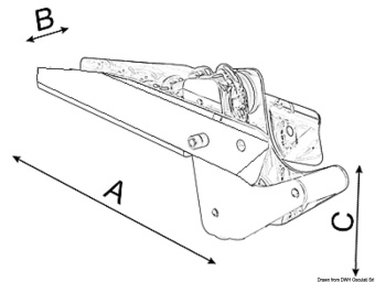 Osculati 01.331.11 - Compact lightweight seesaw roller 400 mm