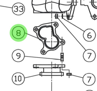 Bukh 611L0101 - Intermediate Flange Gasket for DV32 and DV48 Engines