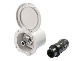 Trem Case With Quick Coupling Fitting For Water Way Out White RAL9003