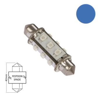 NauticLED F42-Omni-12-BL - Festoon 42 10-30VDC 1.2W/10W Blue Bulb