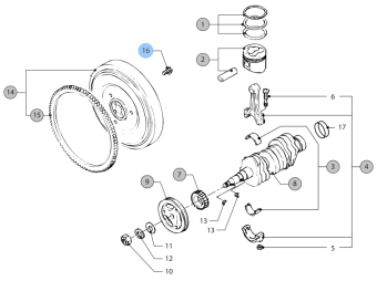 Vetus STM9831 - Bolt, flywheel BASIS328