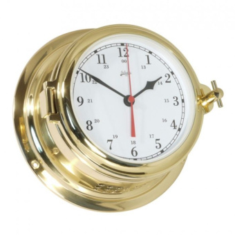 Schatz Clock Quartz Royal Polished Brass Ø180 mm