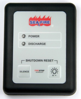 SeaFire 131-460 - Fire Extinguishing System Monitor + Engine Stop, RJ45, Rectangular