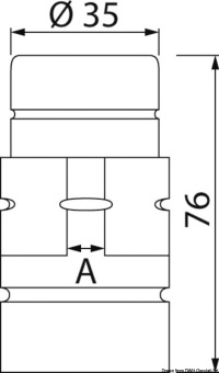 Osculati 52.540.03 - Spare Drum F.VOLVO Sterndrive Units Square Side 9mm