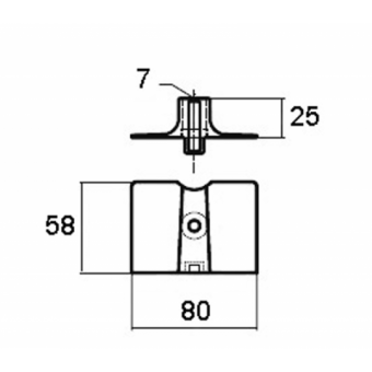 Tecnoseal Aluminium Plate For Yamaha Engine 15/20 HP