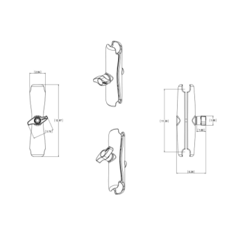Ram Mount RAM-D-201U-E - Connecting Arm Long 327mm