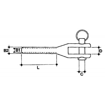 Mavi Mare AISI 316 Swage Fork Terminal Ø8 mm