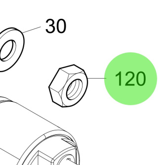 Steyr 9001063-0 - Hex Nut M12 for Steyr M160068 Engines