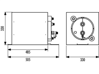 Quick BX Boiler 25 Liter 220V/800W Stainless Steel / Square