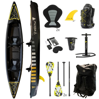 Vetus YVKAYAK2P - Inflatable Kayak "Brazos 2", Black, 2 Pers 420X85Cm, Complete Set