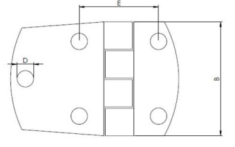 Hollex Door Hinge 56.2x38.1mm