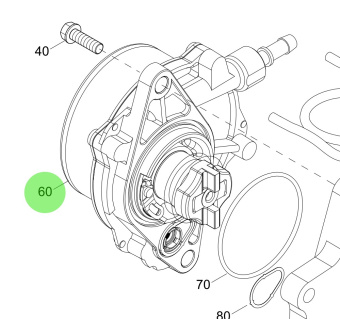 Steyr 2203030-1 - Vacuum Pump Spare Part for MO174V40 v1 Engines
