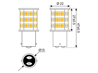 Talamex Super LED 30 10-30V BA15D