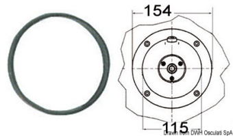 Osculati 45.280.10 - Flange F.Hydraulic Steering Gear Ultraflex Round