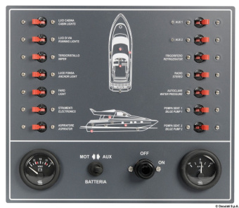 Osculati 14.809.00 - Control panel thermo-magnetic switches powerboat