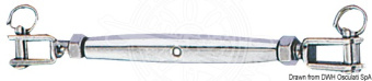 Osculati AISI 316 Jaw-to-Jaw Rigging Screws with Two Fixed Jaws