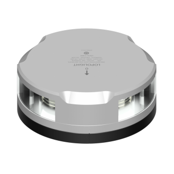 Lopolight 201-021-FB 6M - Navigation Light 3NM Masthead/360° White, Silver W/FB Base