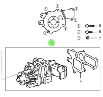 Nanni Diesel 970316206 - Fresh Water Pump Assembly for T4 Series Engines