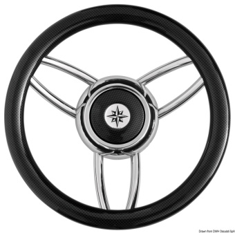 Osculati 45.169.06 - Blitz Steering Wheel with Carbon Outer Ring