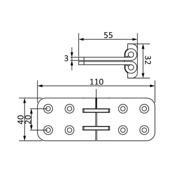 Osculati 38.291.00 - 180° Rotation Tip-Top Precision Hinge