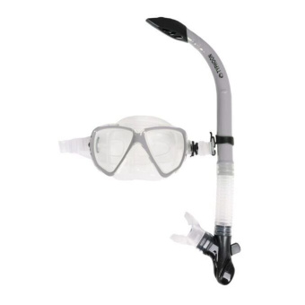 Plastimo P022297 - Pro Silicone Snorkelling Mask Adult Set With Mesh Bag Silver