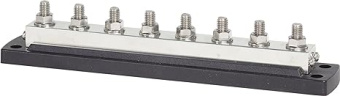 Blue Sea 2107 - PowerBar 600A BusBar, Eight 3/8"-16 Stud