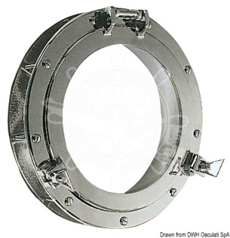 Osculati 19.697.02 - Round chromed brass portlight 300 mm