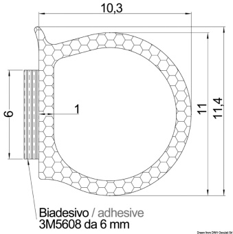 Osculati 44.490.01 - Self-Adhesive Profiles (25 m)