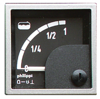 Philippi 604909183 - Square Measuring Instrument SQB Fuel 10-180 Ohm Fuel Gauge