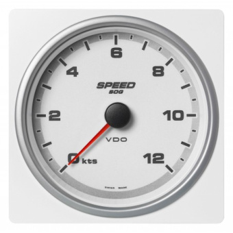 VDO A2C1338870001 - AcquaLink SOG Speedometer 12kn 110mm White