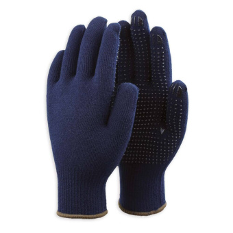 PSP Glove 20-079 Insulator Blue Knitted PVC Dot, One Size